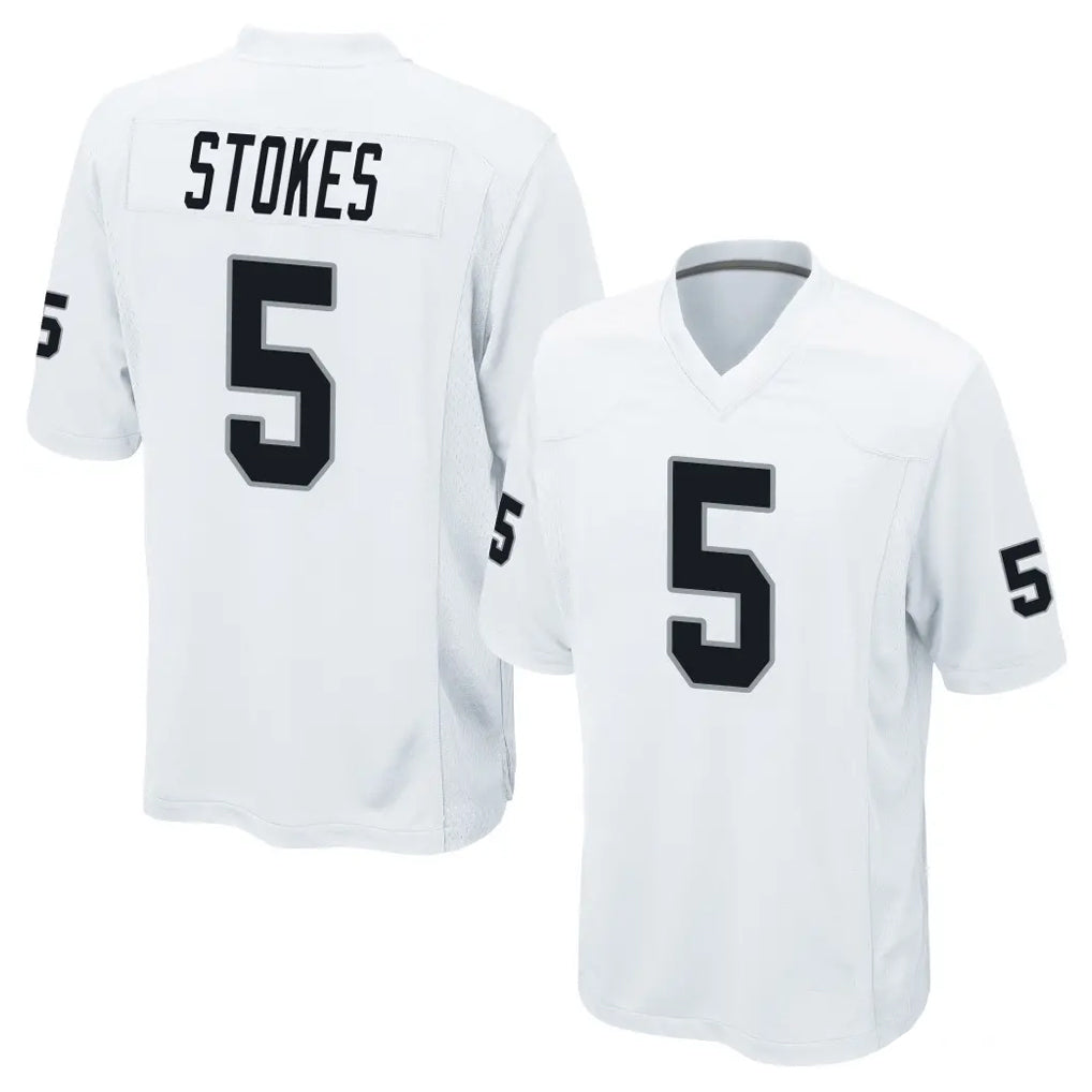 Parkc LV.Raiders #5 Eric Stokes Player White Home Game Stitched Jerseys