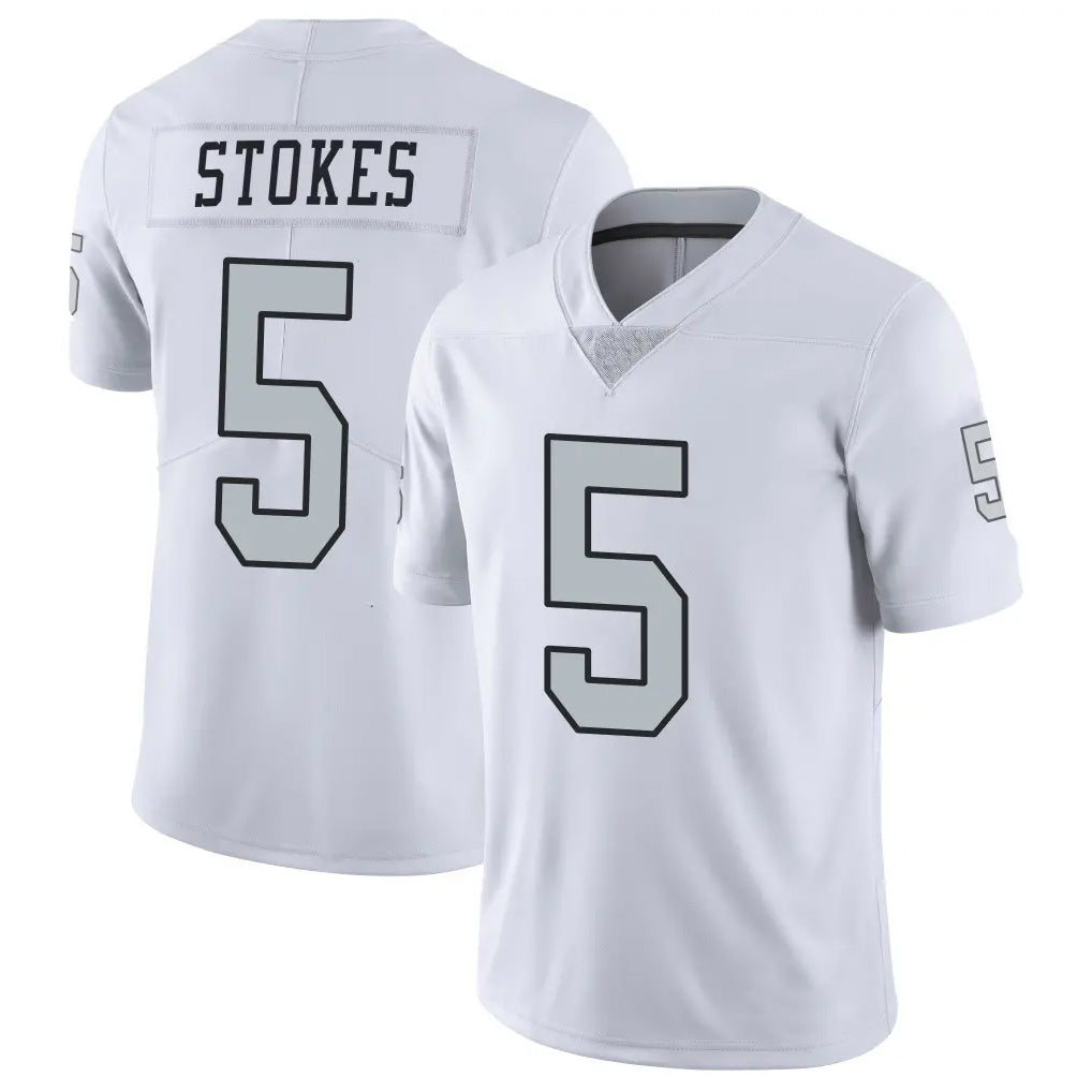 Parkc LV.Raiders #5 Eric Stokes Player White Limited Color Rush Home Game Stitched Jerseys