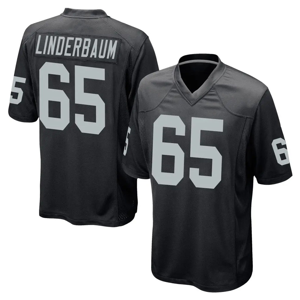 Parkc LV.Raiders #65 Tyler Linderbaum Player Black Home Game Stitched Jerseys