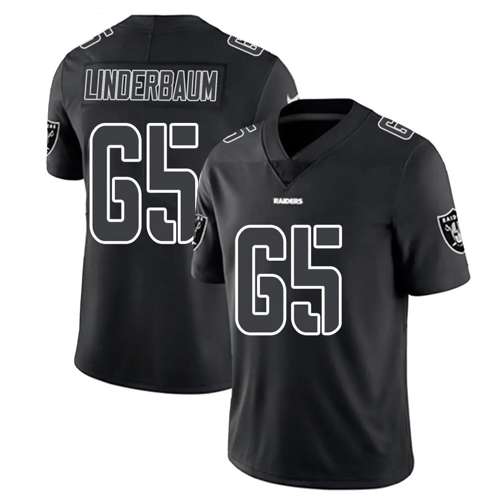 Parkc LV.Raiders #65 Tyler Linderbaum Player Black Limited Black Impact Home Game Stitched Jerseys