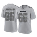 Parkc LV.Raiders #65 Tyler Linderbaum Player Gray Atmosphere Fashion Limited Game Stitched Jerseys