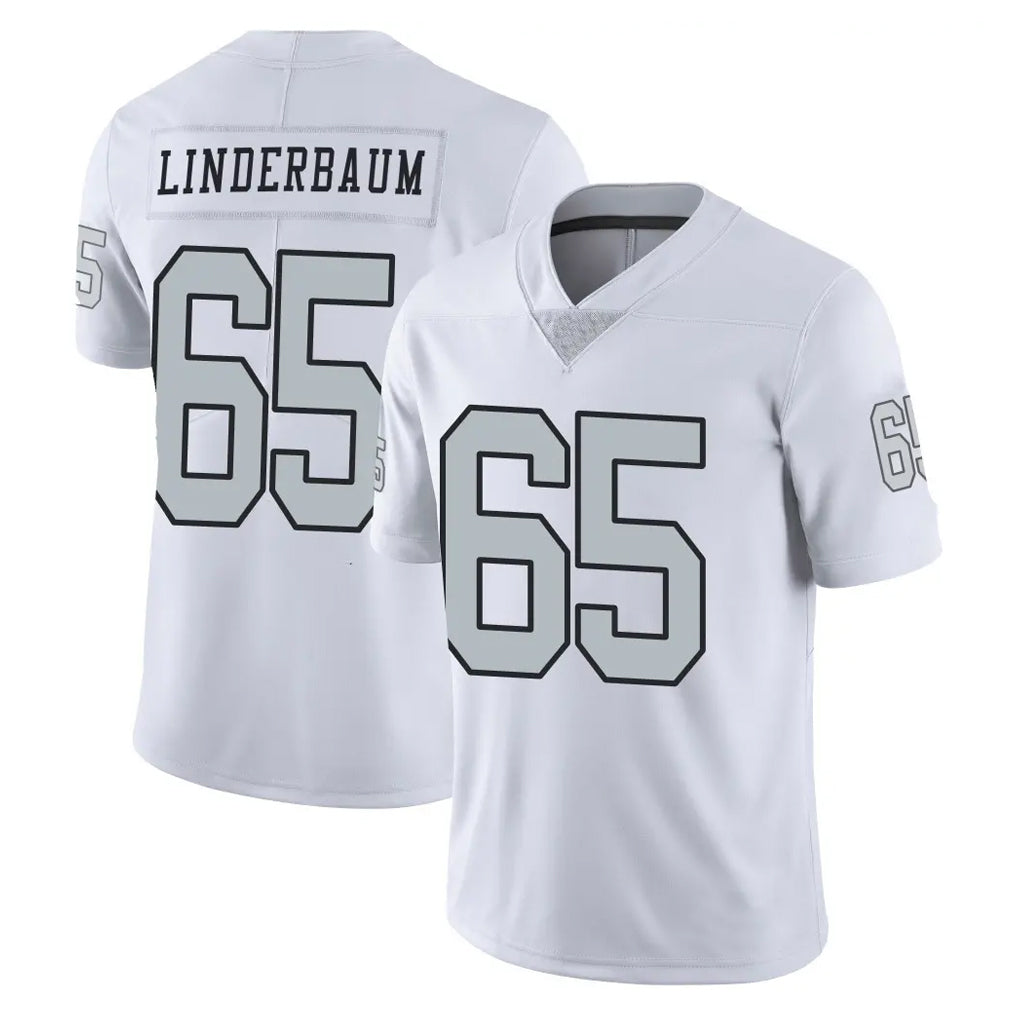 Parkc LV.Raiders #65 Tyler Linderbaum Player White Limited Color Rush Home Game Stitched Jerseys