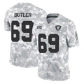 Parkc LV.Raiders #69 Adam Butler Player Arctic Camo Salute To Service Limited Game Stitched Jerseys
