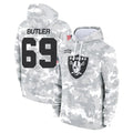 Parkc LV.Raiders #69 Adam Butler Player Arctic Camo Salute to Service Hoodies Limited Game Stitched Jerseys