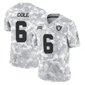 Parkc LV.Raiders #6 A.J. Cole Player Arctic Camo Salute To Service Limited Game Stitched Jerseys