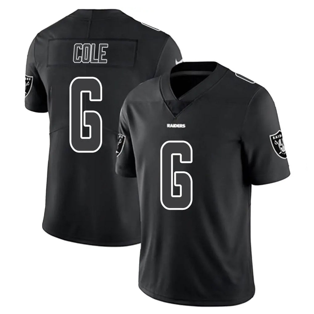 Parkc LV.Raiders #6 A.J. Cole Player Black Limited Black Impact Home Game Stitched Jerseys