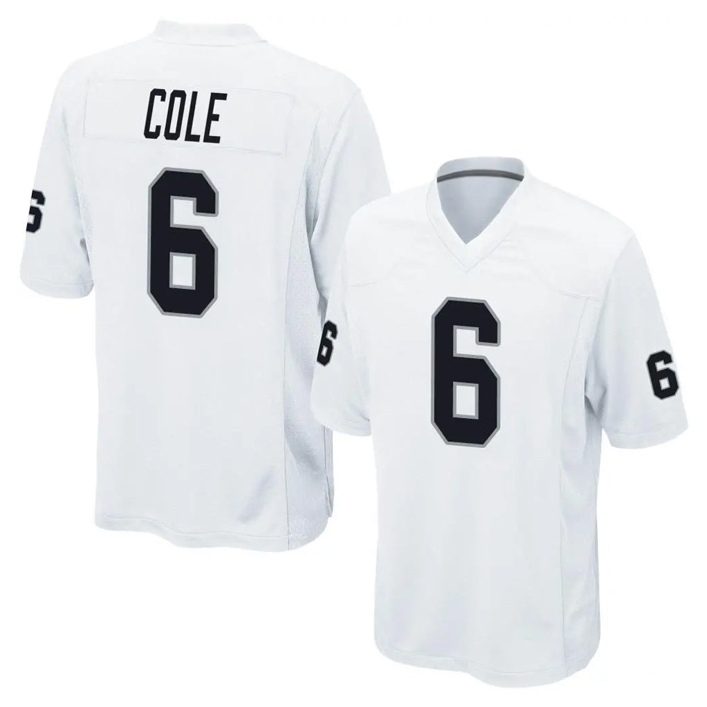 Parkc LV.Raiders #6 A.J. Cole Player White Home Game Stitched Jerseys