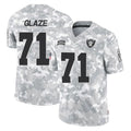 Parkc LV.Raiders #71 DJ Glaze Player Arctic Camo Salute To Service Limited Game Stitched Jerseys