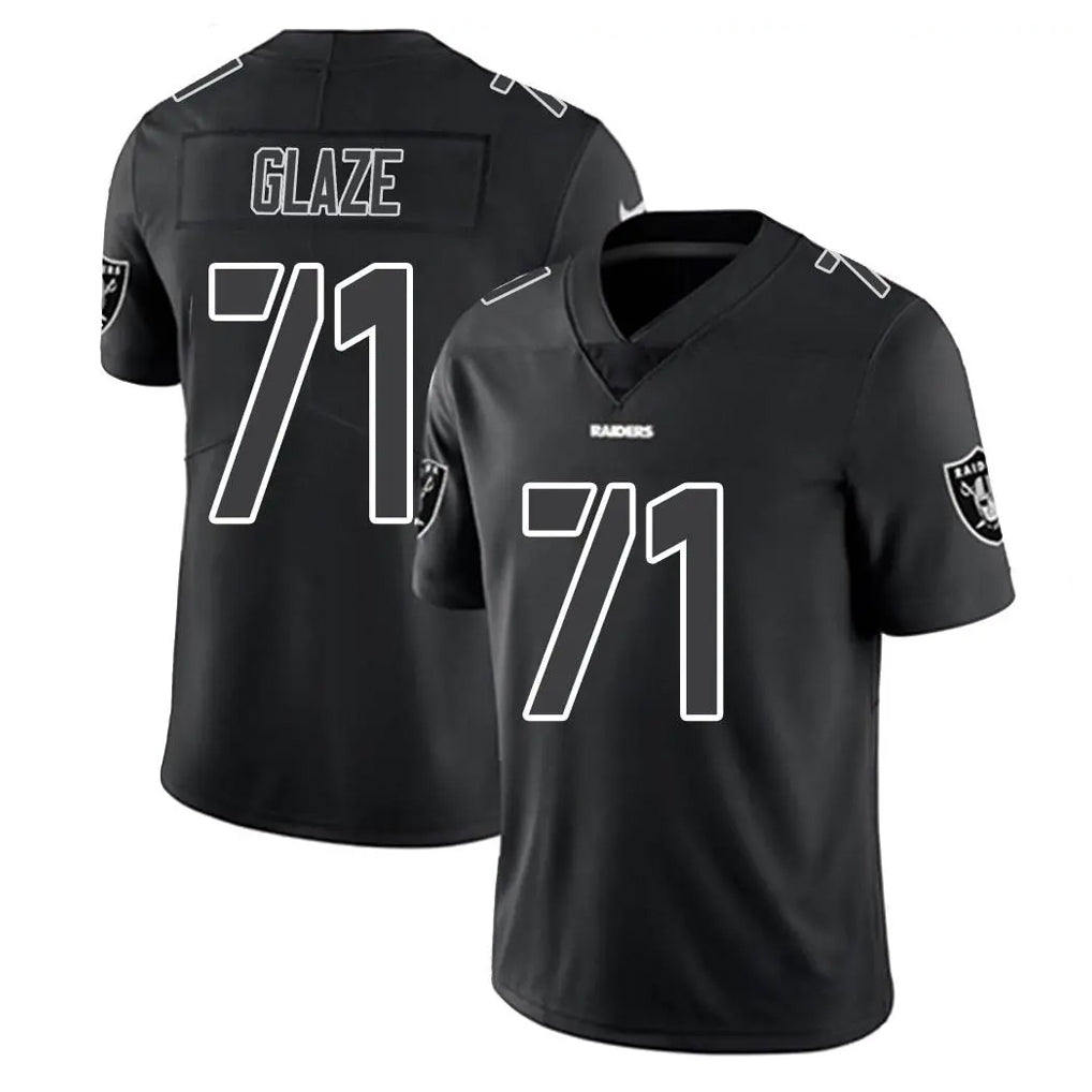 Parkc LV.Raiders #71 DJ Glaze Player Black Limited Black Impact Home Game Stitched Jerseys