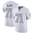 Parkc LV.Raiders #71 DJ Glaze Player White Limited Color Rush Home Game Stitched Jerseys