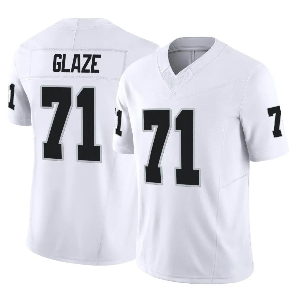 Parkc LV.Raiders #71 DJ Glaze Player White Limited Vapor F.U.S.E. Home Game Stitched Jerseys