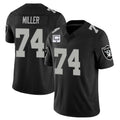 Parkc LV.Raiders #74 Kolton Miller Player Black Vapor Limited Home Game Stitched Jerseys