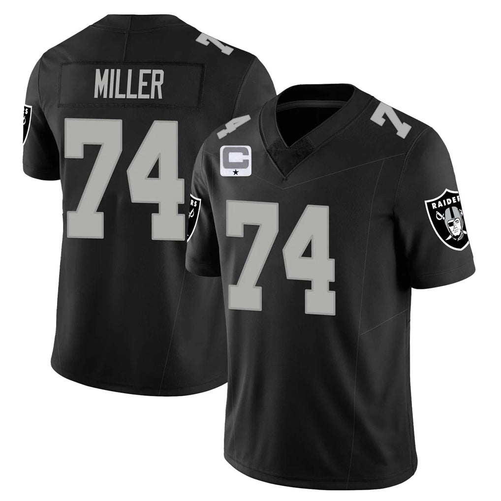 Parkc LV.Raiders #74 Kolton Miller Player Black Vapor Limited Home Game Stitched Jerseys