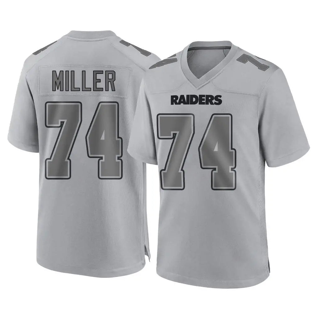 Parkc LV.Raiders #74 Kolton Miller Player Gray Atmosphere Fashion Limited Game Stitched Jerseys