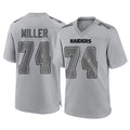 Parkc LV.Raiders #74 Kolton Miller Player Gray Atmosphere Fashion Limited Game Stitched Jerseys