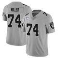 Parkc LV.Raiders #74 Kolton Miller Player Gray Vapor Limited Home Game Stitched Jerseys