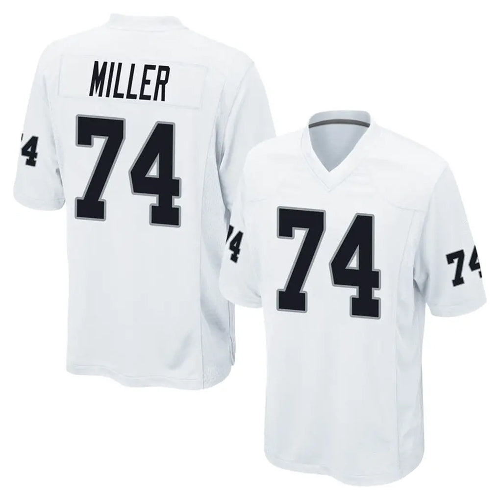 Parkc LV.Raiders #74 Kolton Miller Player White Home Game Stitched Jerseys