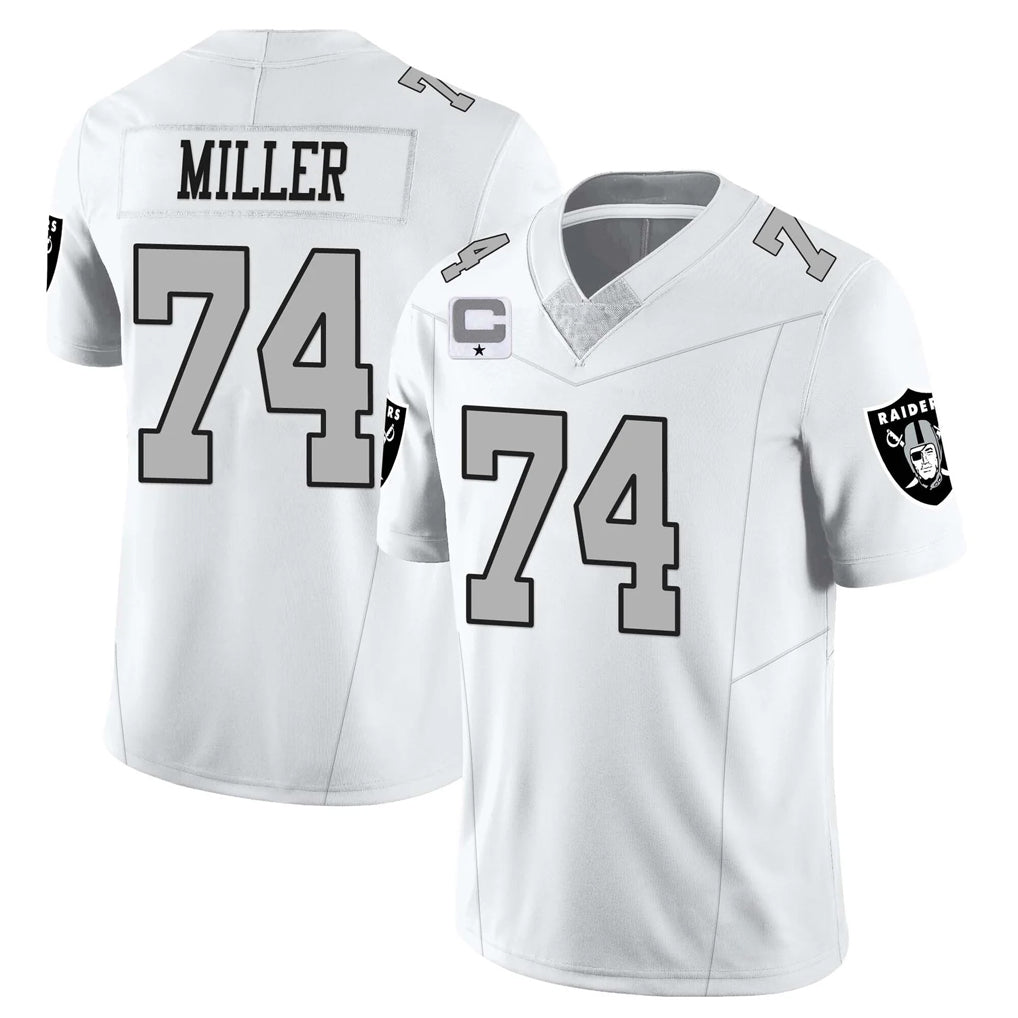 Parkc LV.Raiders #74 Kolton Miller Player White Vapor Limited Home Game Stitched Jerseys