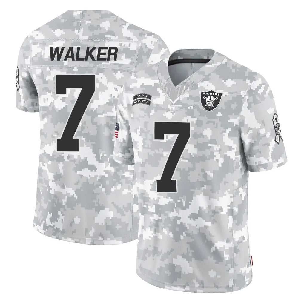 Parkc LV.Raiders #7 Quay Walker Player Arctic Camo Salute To Service Limited Game Stitched Jerseys