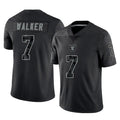 Parkc LV.Raiders #7 Quay Walker Player Black Reflective Limited Game Stitched Jerseys