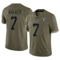 Parkc LV.Raiders #7 Quay Walker Player Olive Salute To Service Limited Stitched Jerseys