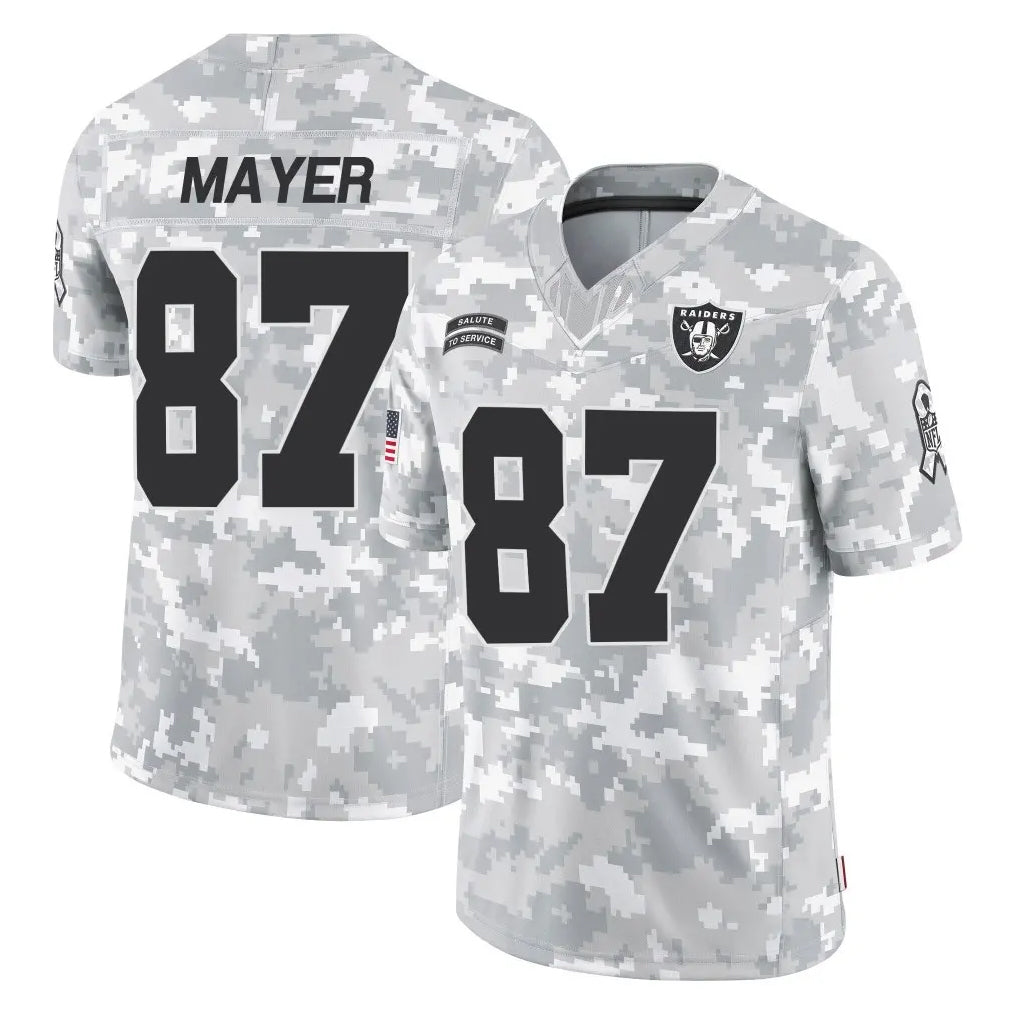 Parkc LV.Raiders #87 Michael Mayer Player Arctic Camo Salute To Service Limited Game Stitched Jerseys