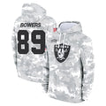 Parkc LV.Raiders #89 Brock Bowers Player Arctic Camo Salute to Service Hoodies Limited Game Stitched Jerseys