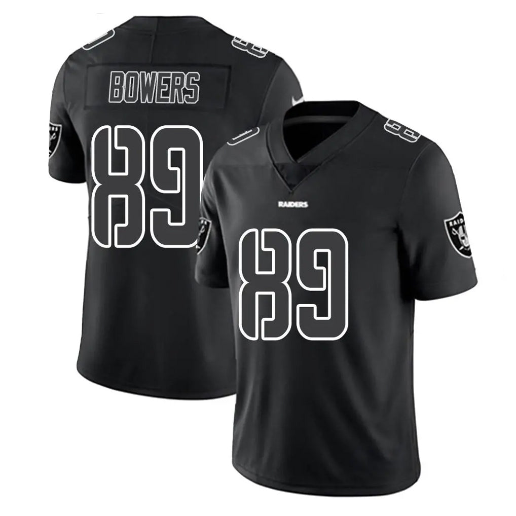Parkc LV.Raiders #89 Brock Bowers Player Black Limited Black Impact Home Game Stitched Jerseys