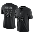 Parkc LV.Raiders #89 Brock Bowers Player Black Reflective Limited Game Stitched Jerseys