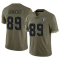 Parkc LV.Raiders #89 Brock Bowers Player Olive Salute To Service Limited Stitched Jerseys