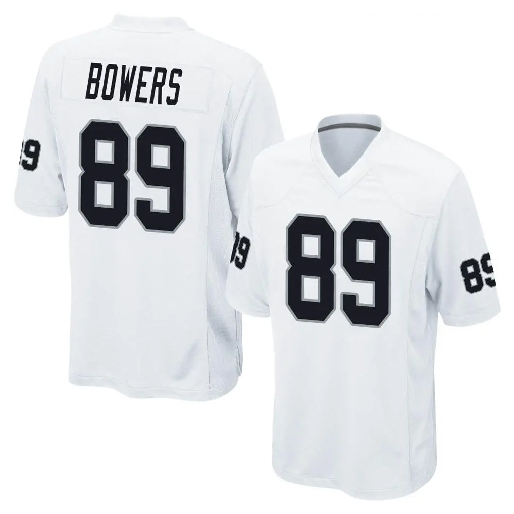 Parkc LV.Raiders #89 Brock Bowers Player White Home Game Stitched Jerseys