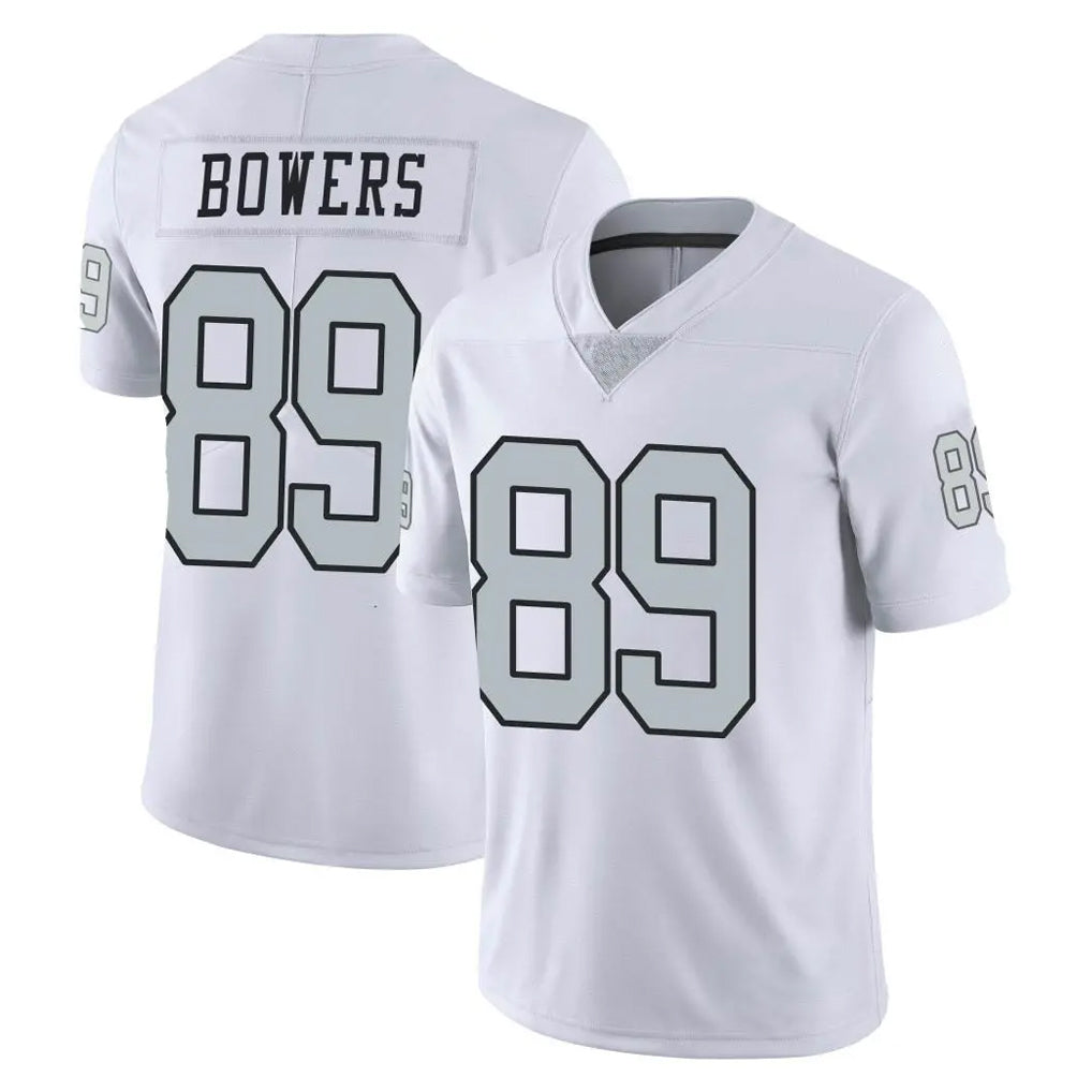 Parkc LV.Raiders #89 Brock Bowers Player White Limited Color Rush Home Game Stitched Jerseys