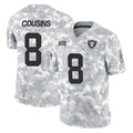Parkc LV.Raiders #8 Kirk Cousins Player Arctic Camo Salute To Service Limited Game Stitched Jerseys