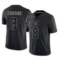 Parkc LV.Raiders #8 Kirk Cousins Player Black Reflective Limited Game Stitched Jerseys
