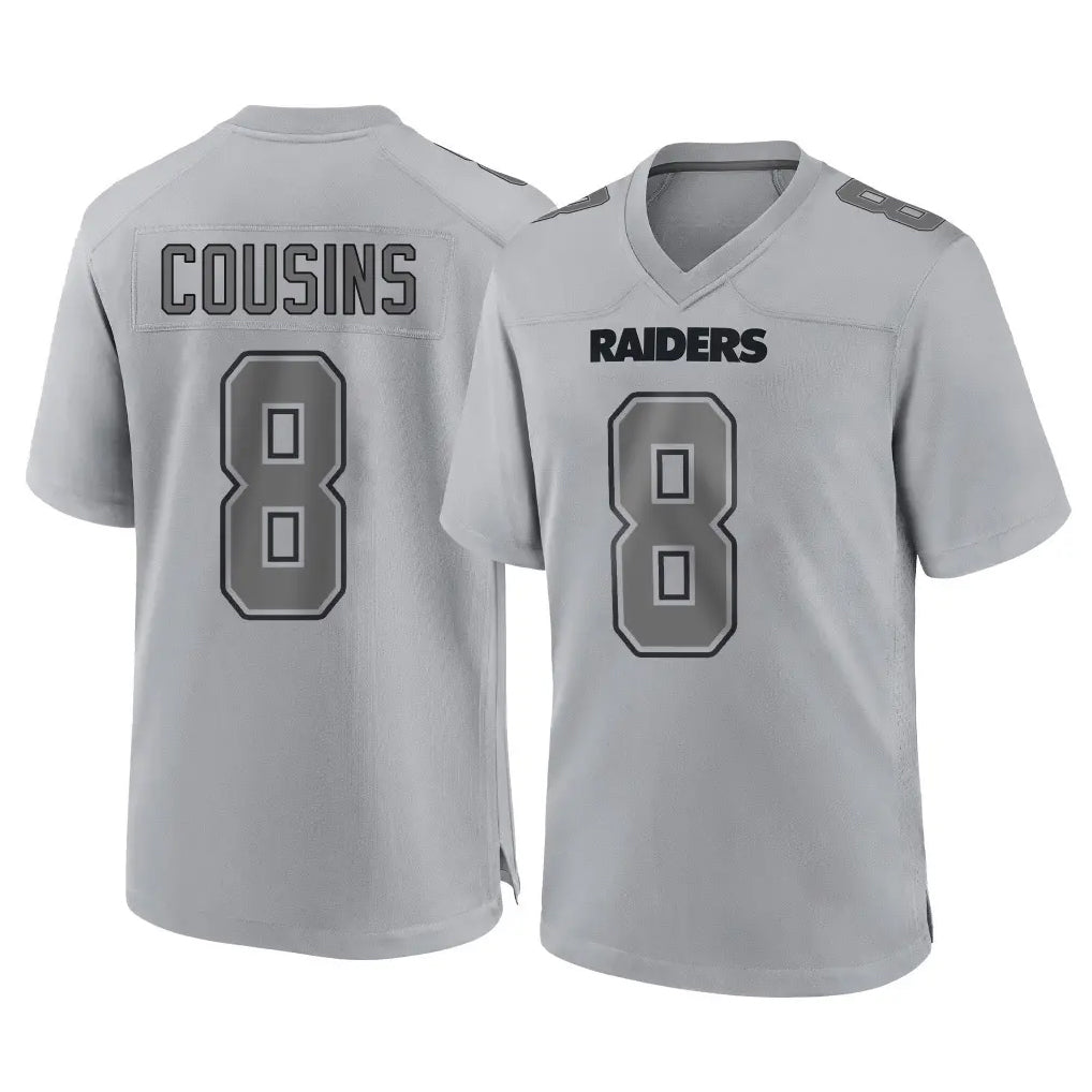 Parkc LV.Raiders #8 Kirk Cousins Player Gray Atmosphere Fashion Limited Game Stitched Jerseys