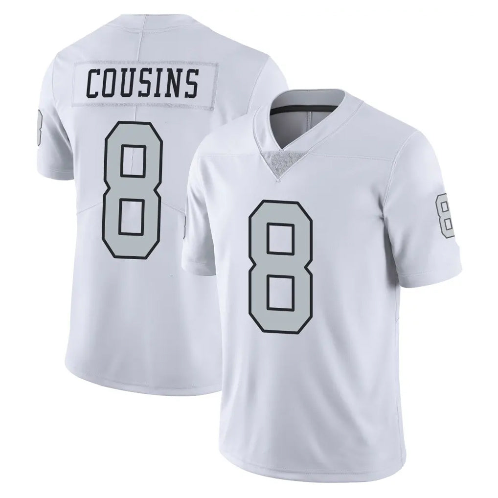 Parkc LV.Raiders #8 Kirk Cousins Player White Limited Color Rush Home Game Stitched Jerseys