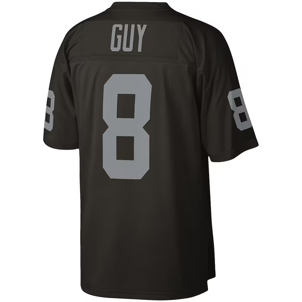 Parkc LV.Raiders #8 Ray Guy Mitchell & Ness Black Legacy Replica Jersey