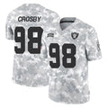 Parkc LV.Raiders #98 Maxx Crosby Player Arctic Camo Salute To Service Limited Game Stitched Jerseys
