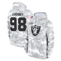 Parkc LV.Raiders #98 Maxx Crosby Player Arctic Camo Salute to Service Hoodies Limited Game Stitched Jerseys