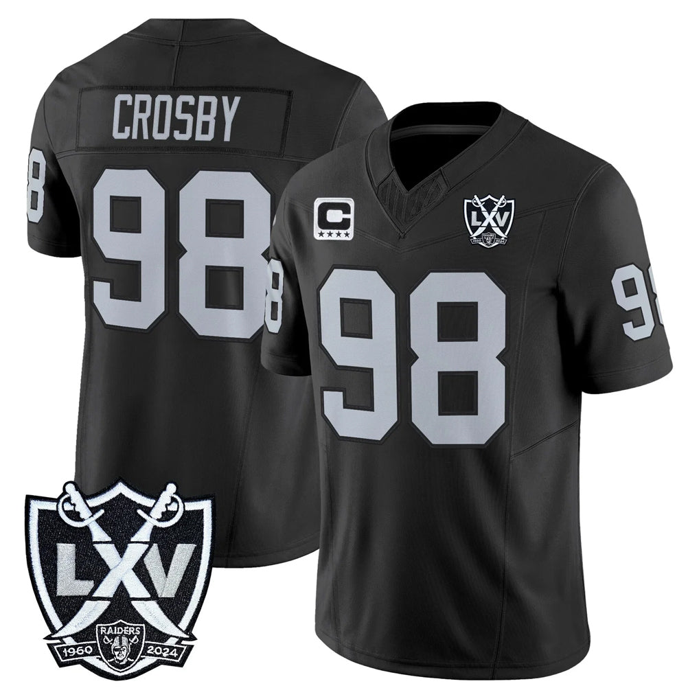 Parkc LV.Raiders #98 Maxx Crosby Player Black 2026 Vapor Limited Home Game Stitched Jerseys