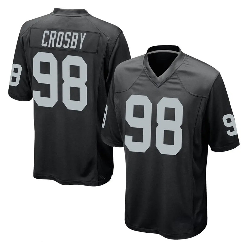Parkc LV.Raiders #98 Maxx Crosby Player Black Home Game Stitched Jerseys