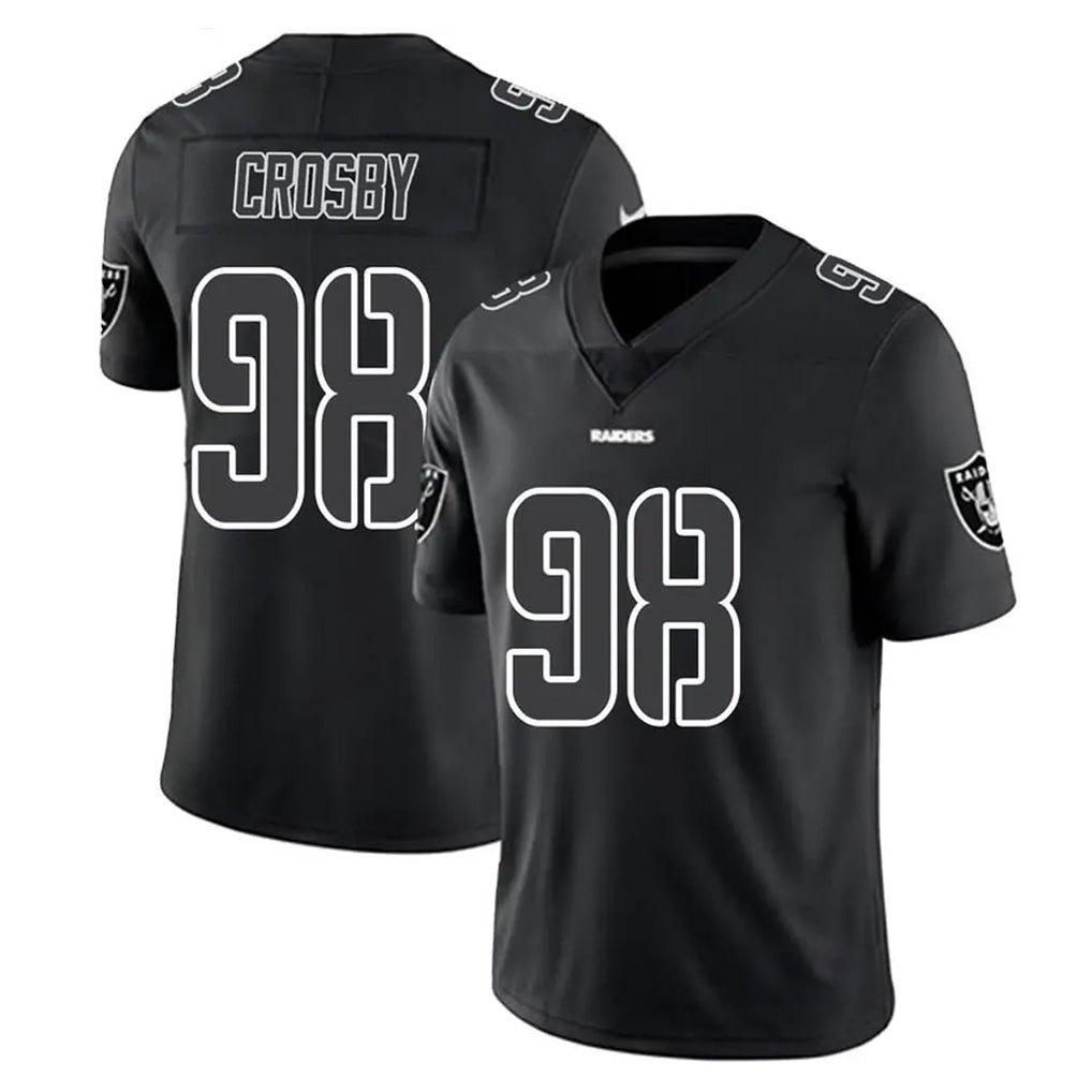 Parkc LV.Raiders #98 Maxx Crosby Player Black Limited Black Impact Home Game Stitched Jerseys