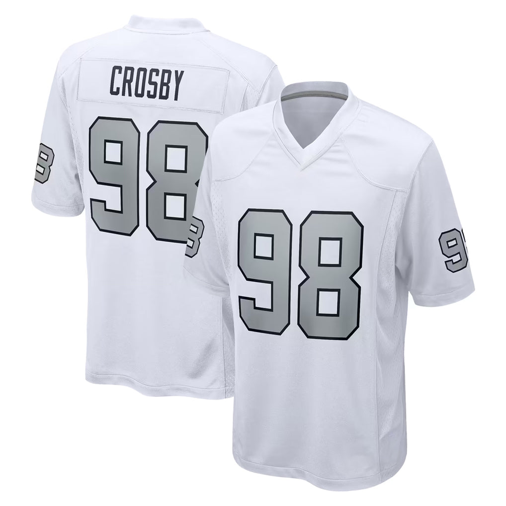 Parkc LV.Raiders #98 Maxx Crosby Player White Alternate Home Game Stitched Jerseys