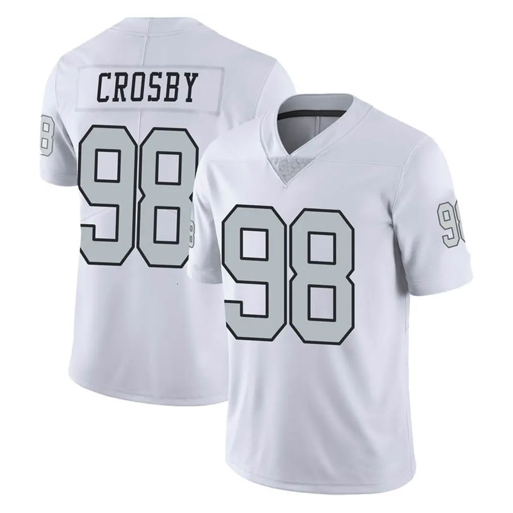 Parkc LV.Raiders #98 Maxx Crosby Player White Limited Color Rush Home Game Stitched Jerseys