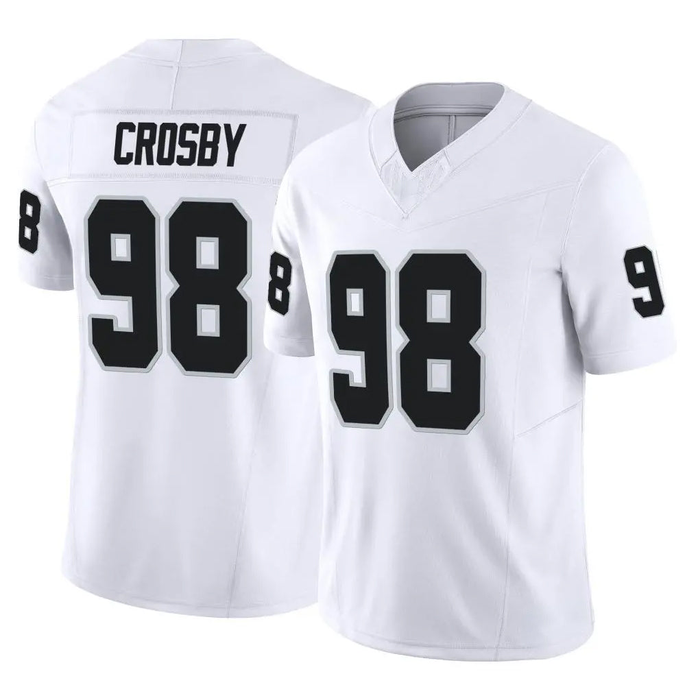 Parkc LV.Raiders #98 Maxx Crosby Player White Limited Vapor F.U.S.E. Home Game Stitched Jerseys