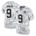 Parkc LV.Raiders #9 Jalen Nailor Player Arctic Camo Salute To Service Limited Game Stitched Jerseys