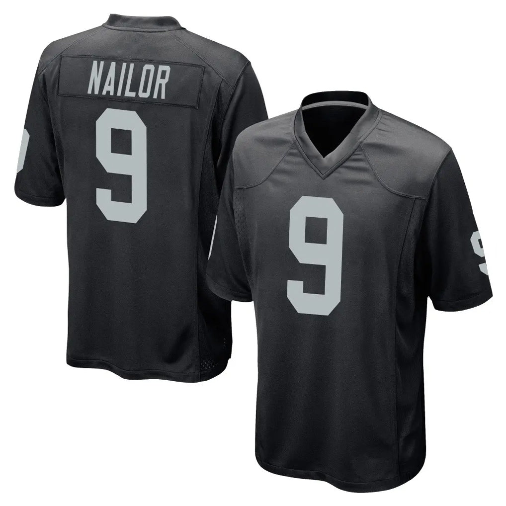 Parkc LV.Raiders #9 Jalen Nailor Player Black Home Game Stitched Jerseys