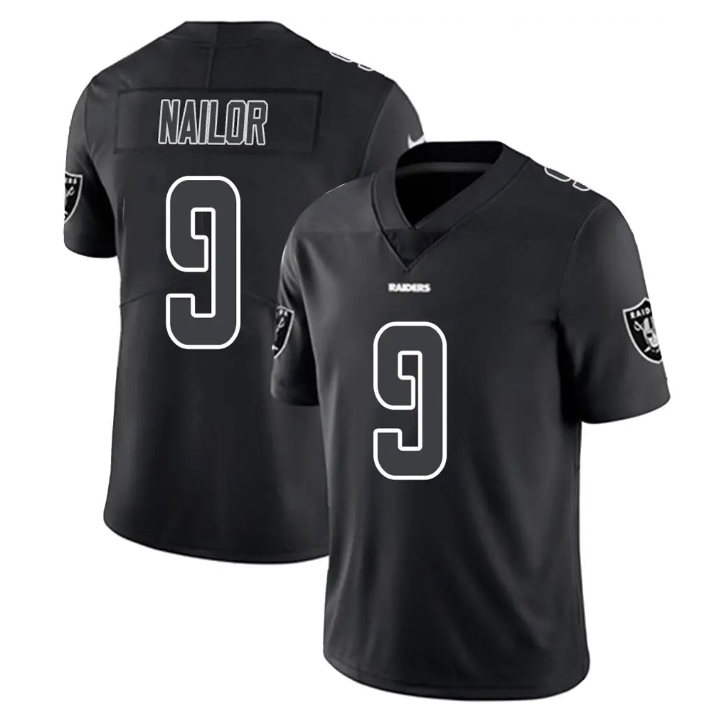 Parkc LV.Raiders #9 Jalen Nailor Player Black Limited Black Impact Home Game Stitched Jerseys