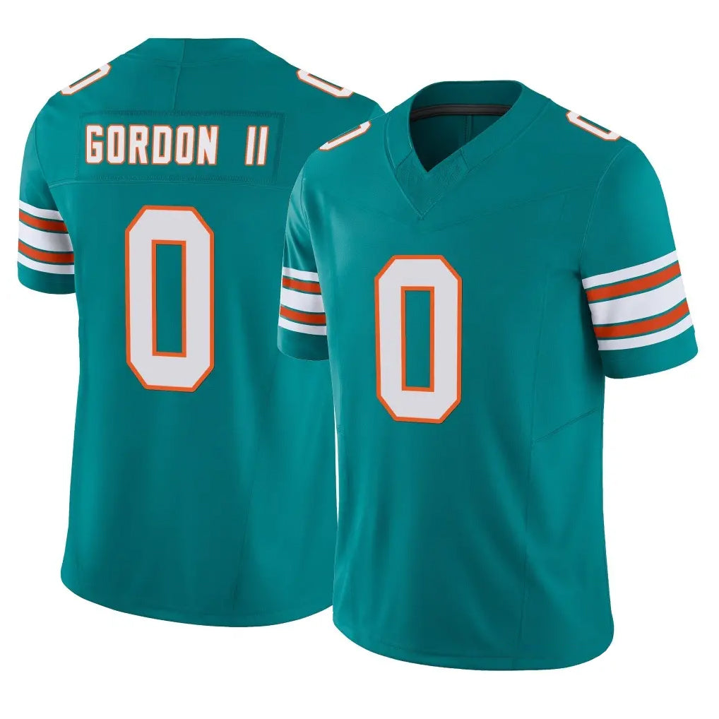 Parkc M.Dolphins #0 Ollie Gordon II Player Aqua Limited Alternate Vapor F.U.S.E. Home Game Stitched Jerseys