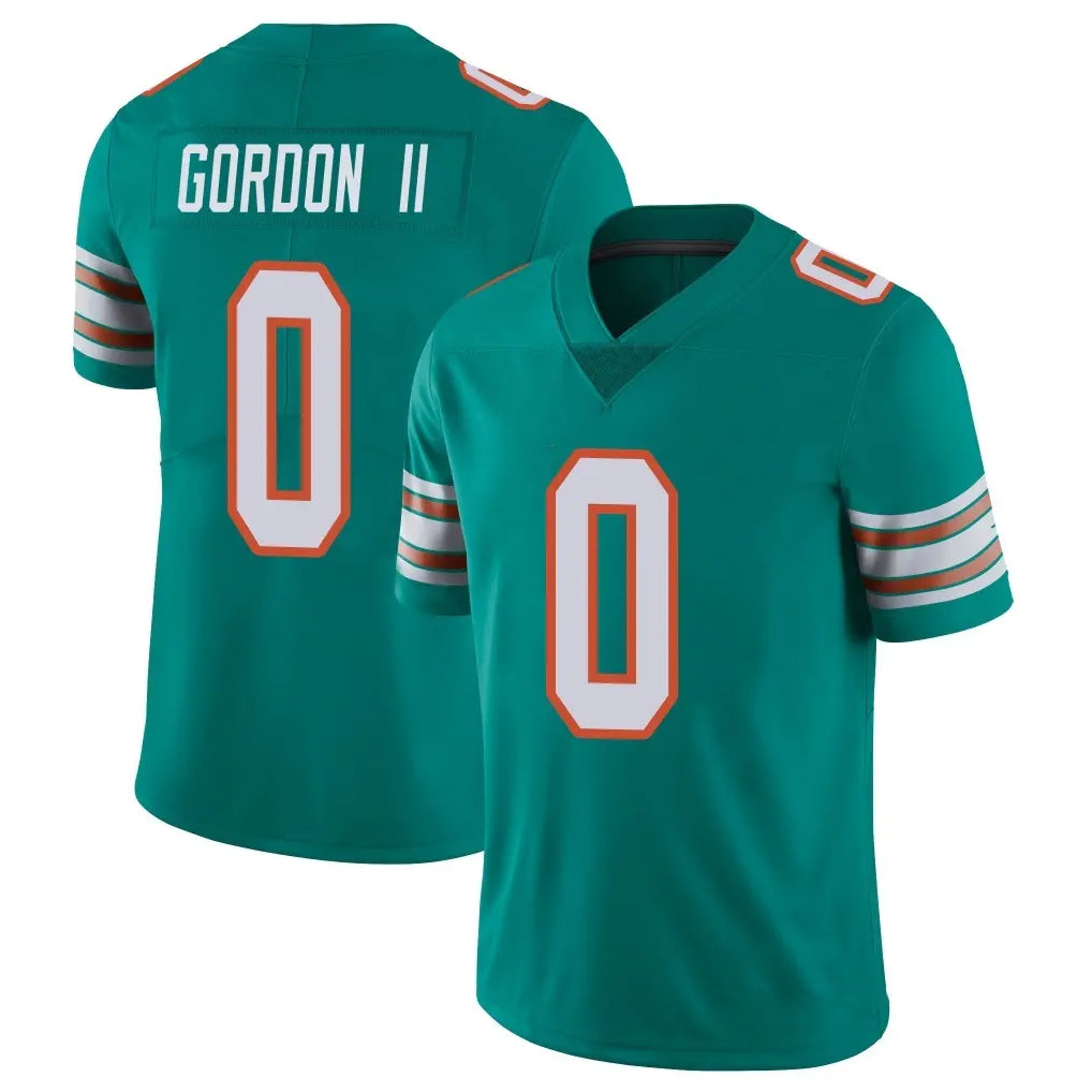 Parkc M.Dolphins #0 Ollie Gordon II Player Aqua Limited Alternate Vapor Untouchable Home Game Stitched Jerseys